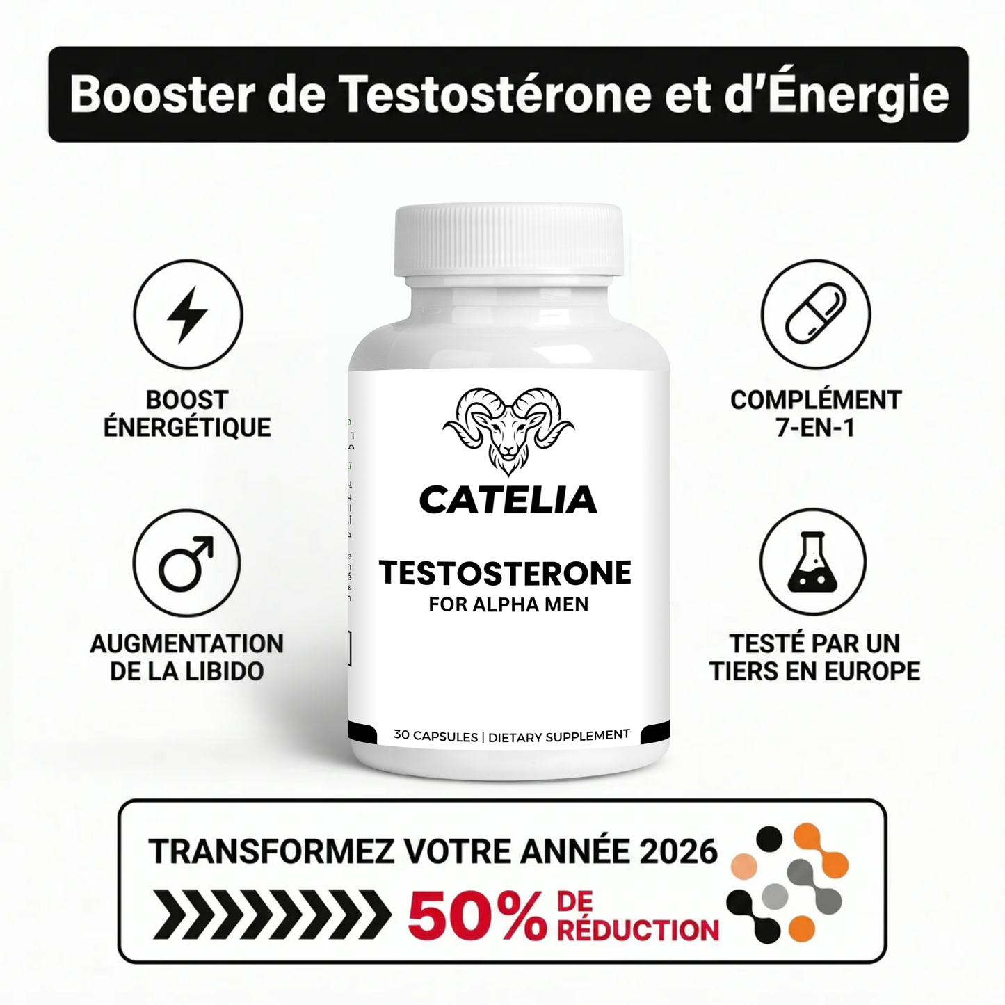 CATELIA Booster de testosterone